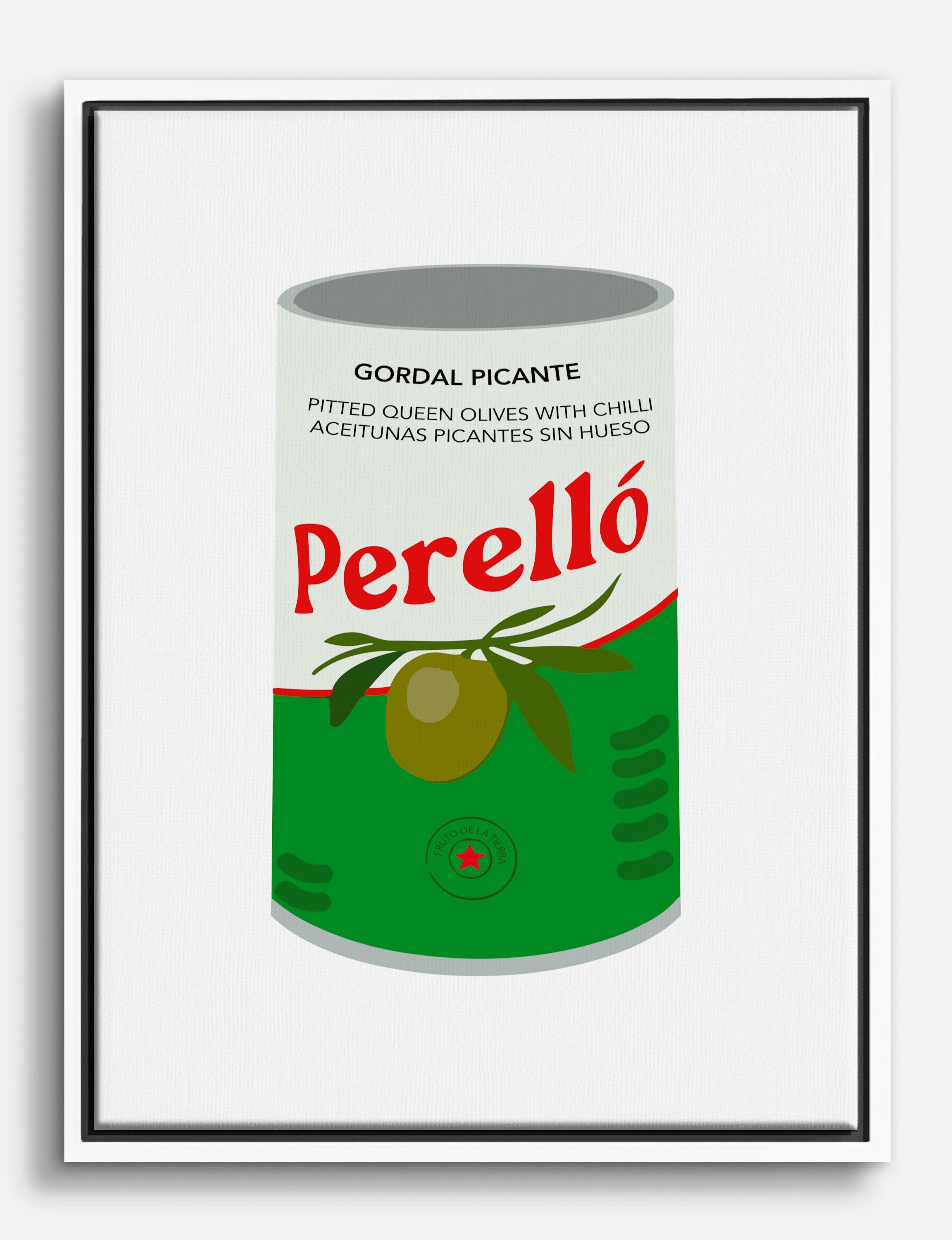 Spicy Olive Delight Canvas Print White