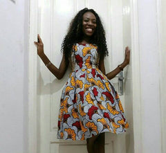 Whyte African midi dress / African dress / Ankara maxi dress / African print dress for women / African clothing / African dresses