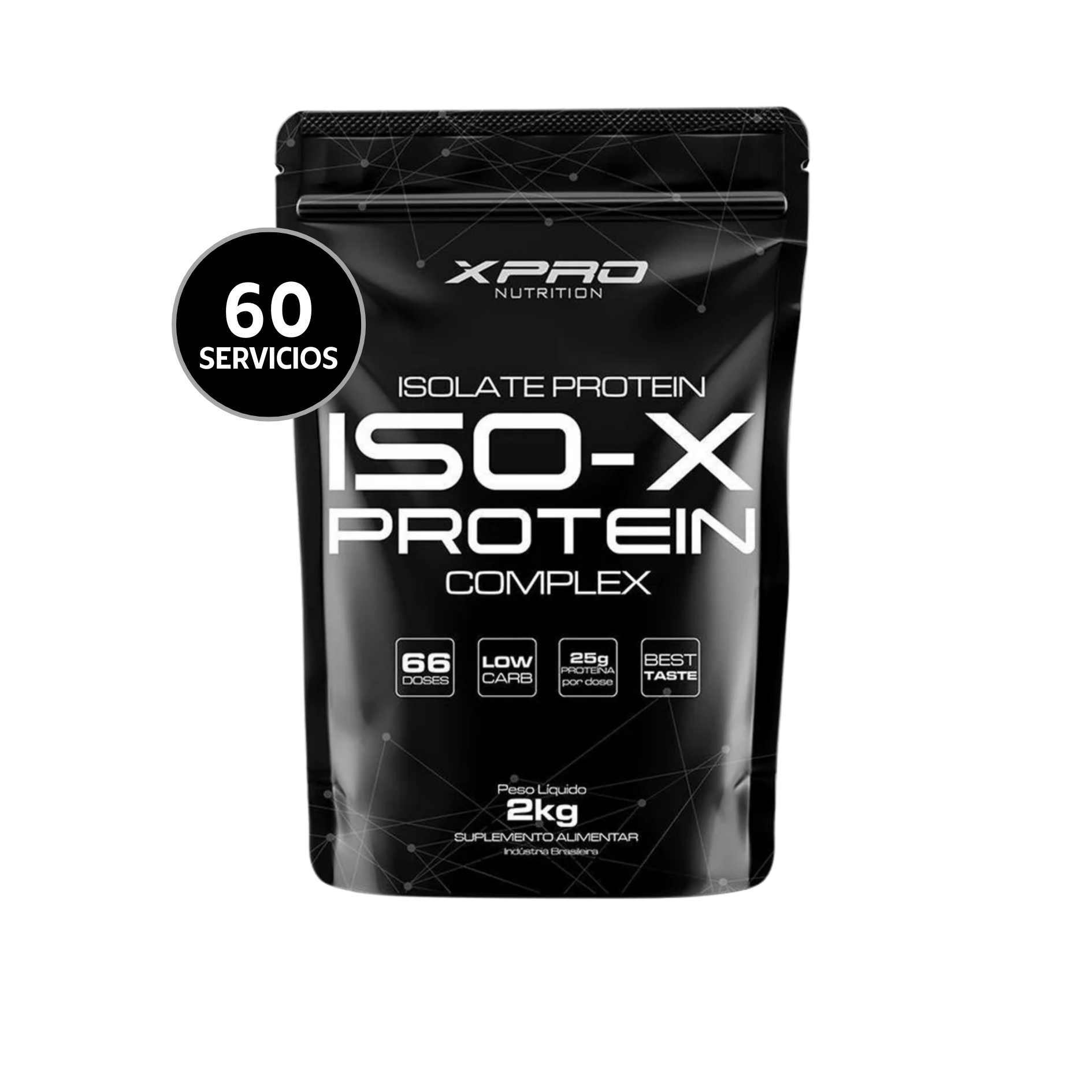 XPro Nutrition ISO Protein Complex Aislada 2 kg | 66 Servicios · 25g Proteína · Bajo en Carbos