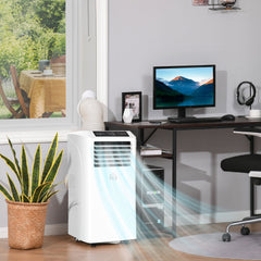 1080W Portable Air Conditioner - Remote Control, Timer, Dehumidifying, Ventilation Functions with LED Display - Efficient Cooling for Home and Office Use